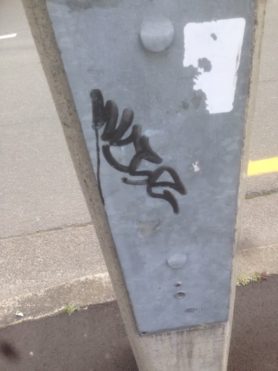 The photograph attached to this graffiti report