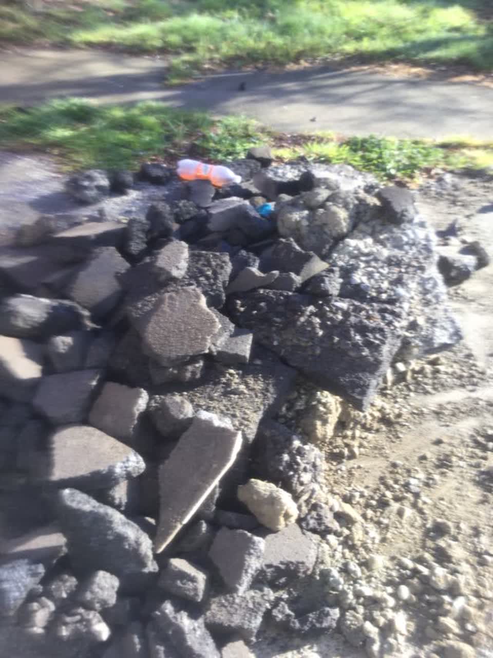 The photograph attached to this rubbish/recycling report
