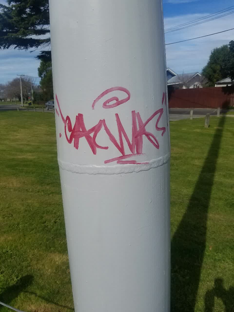 The photograph attached to this graffiti report