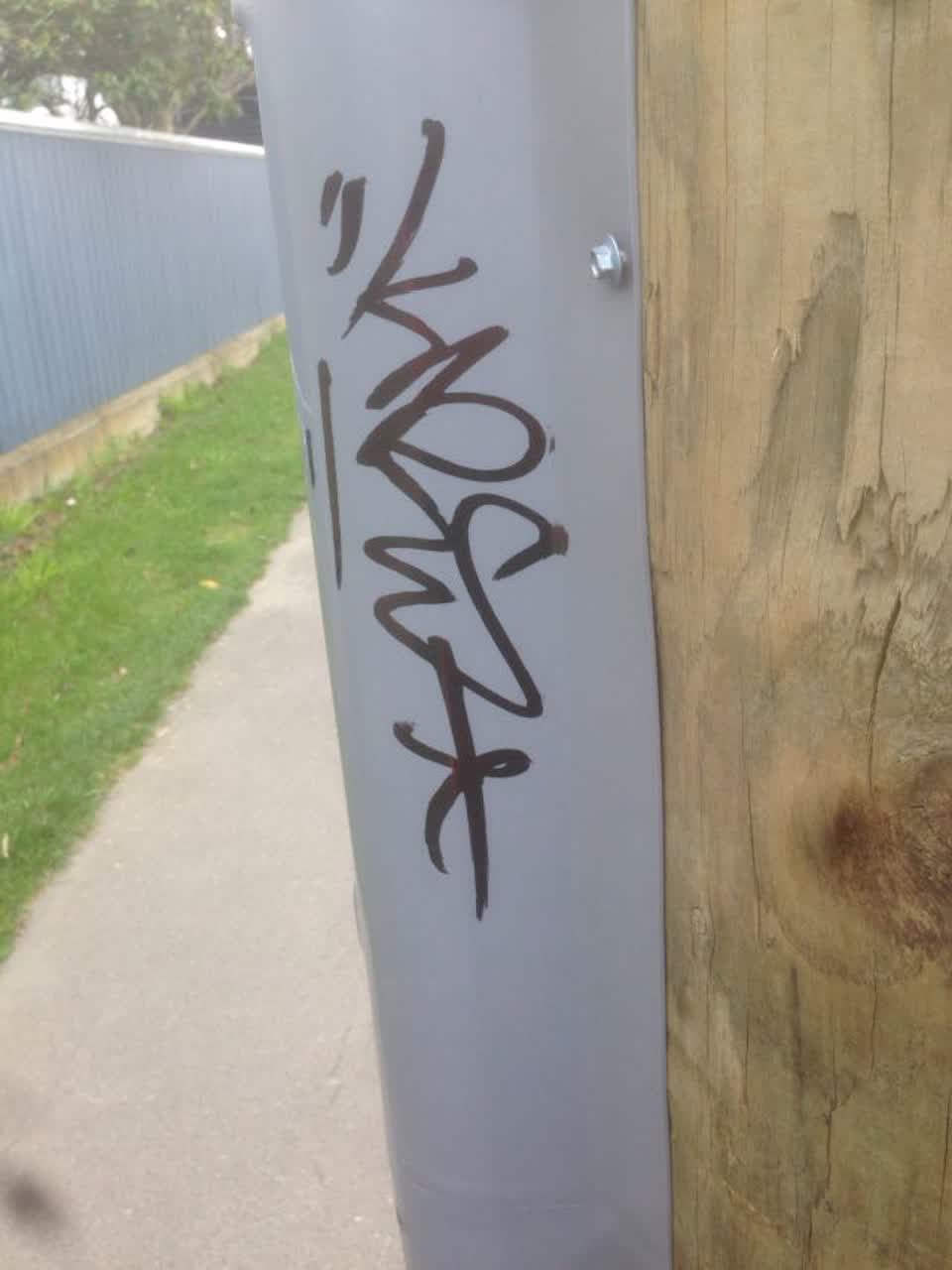 The photograph attached to this graffiti report