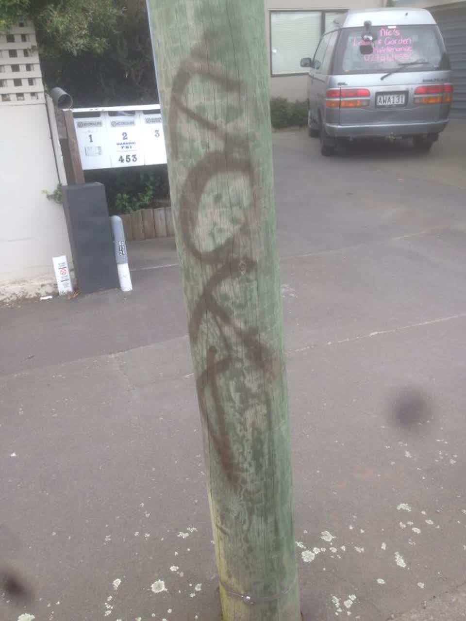 The photograph attached to this graffiti report