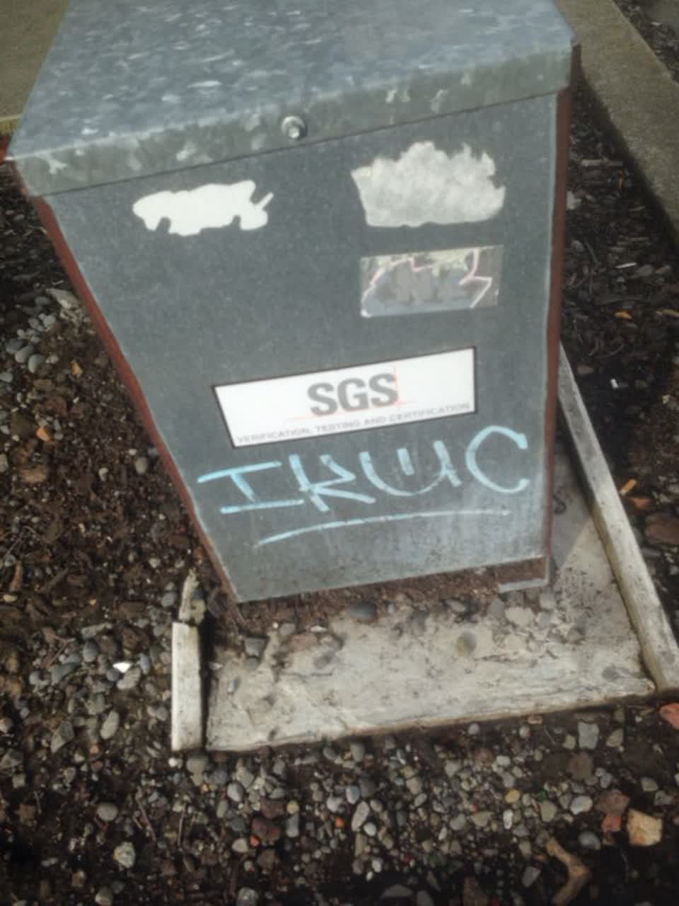 The photograph attached to this graffiti report