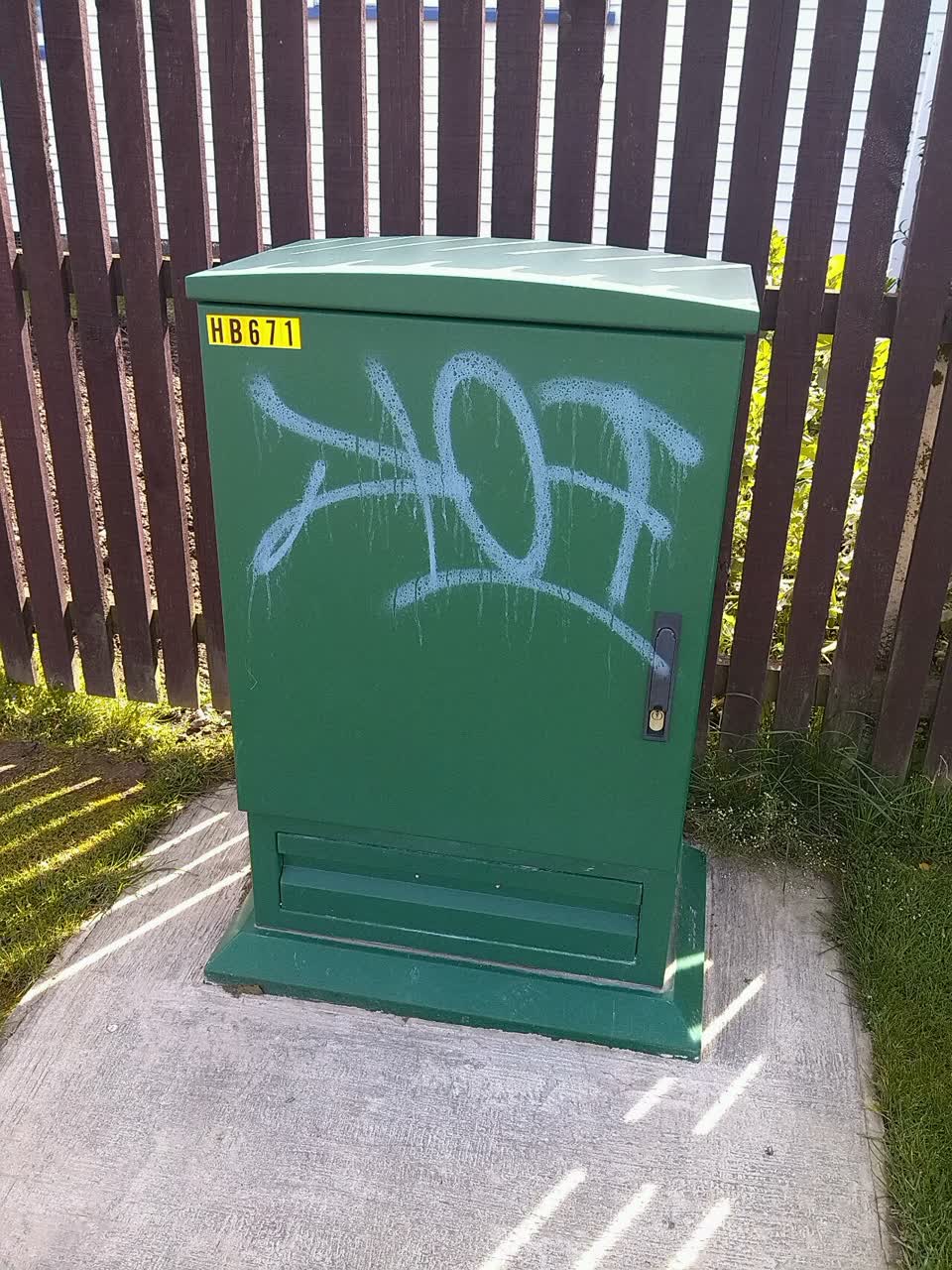 The photograph attached to this graffiti report