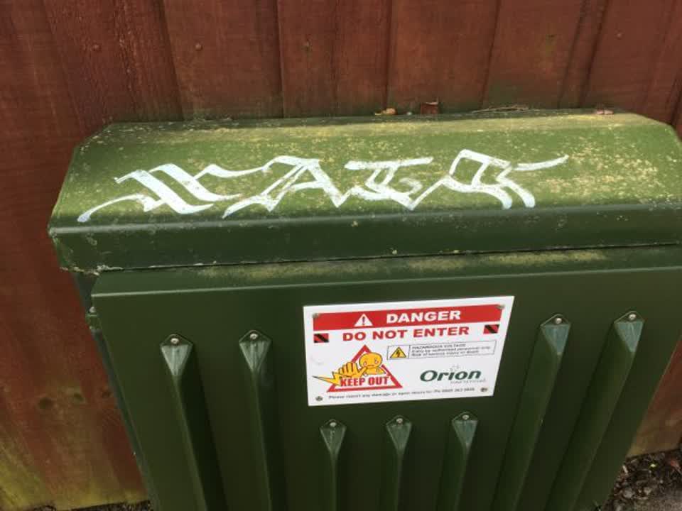 The photograph attached to this graffiti report