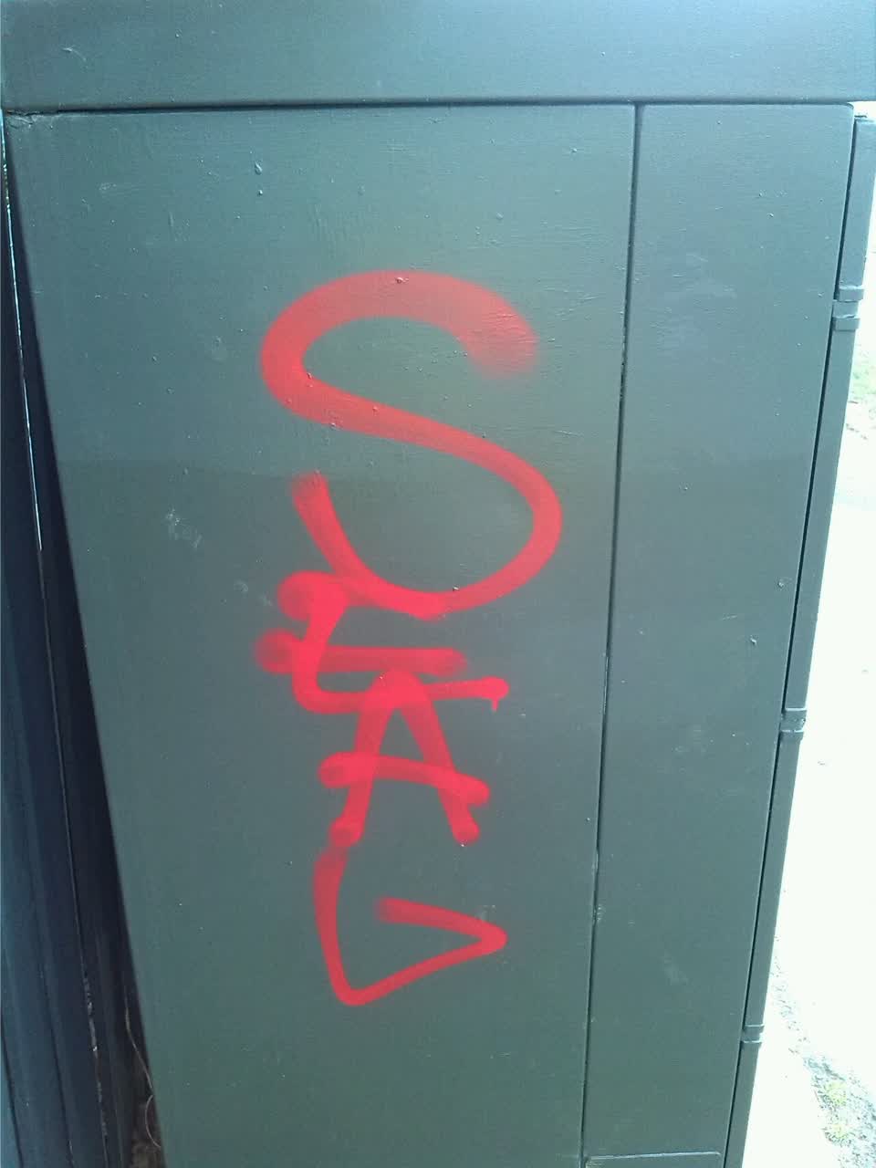 The photograph attached to this graffiti report