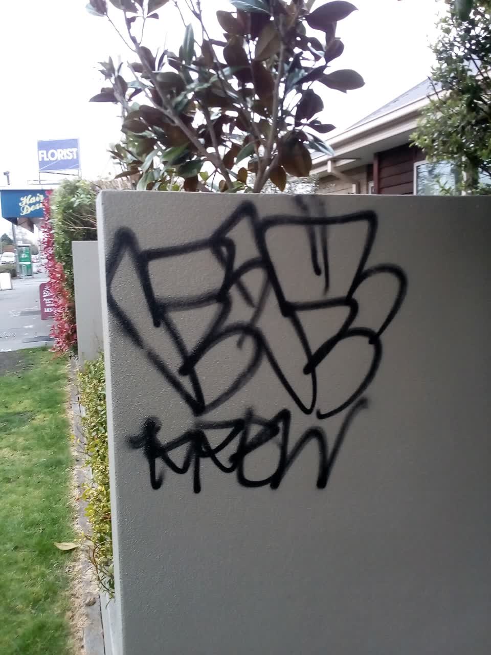 The photograph attached to this graffiti report