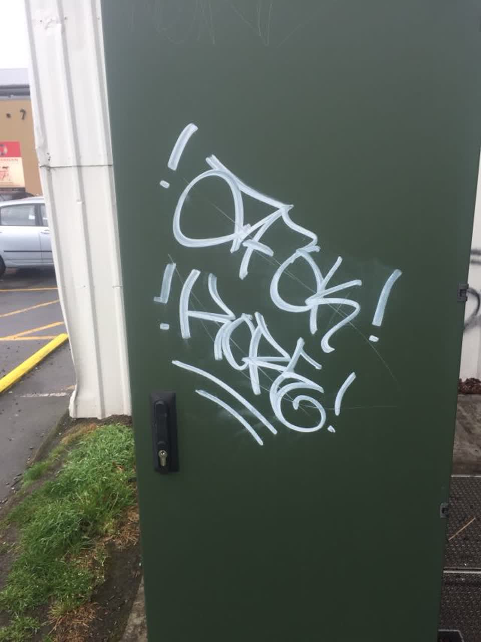 The photograph attached to this graffiti report