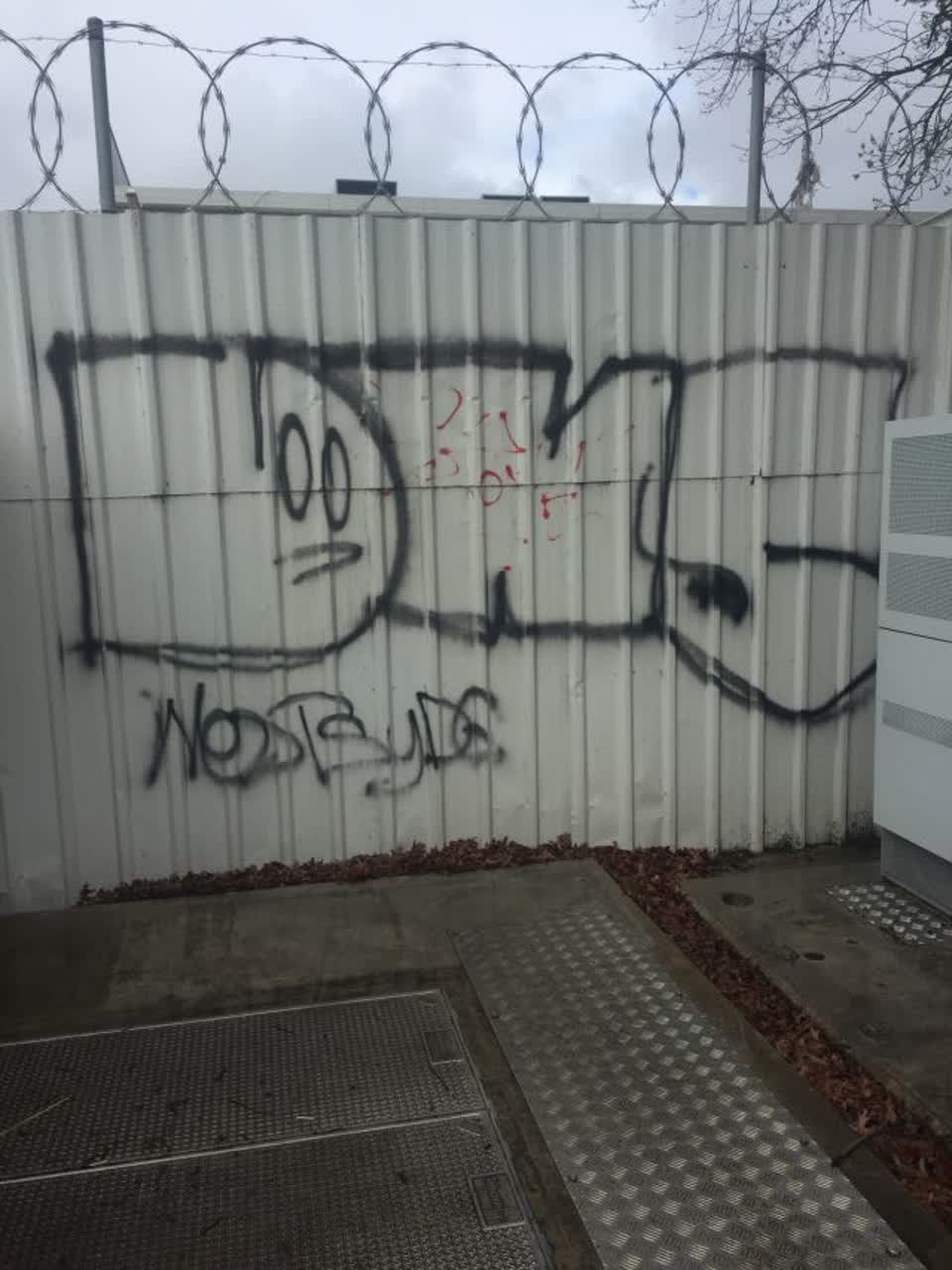 The photograph attached to this graffiti report