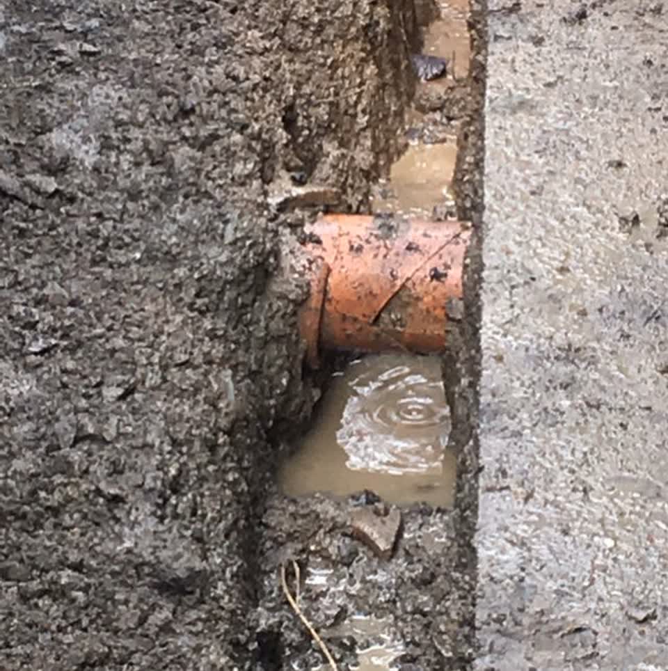 The photograph attached to this wastewater/stormwater report