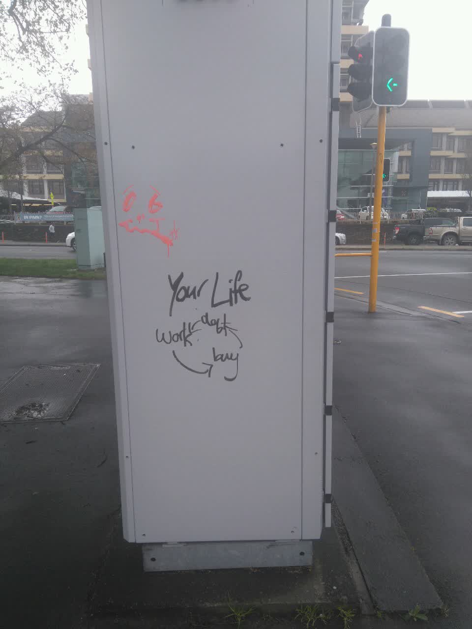 The photograph attached to this graffiti report