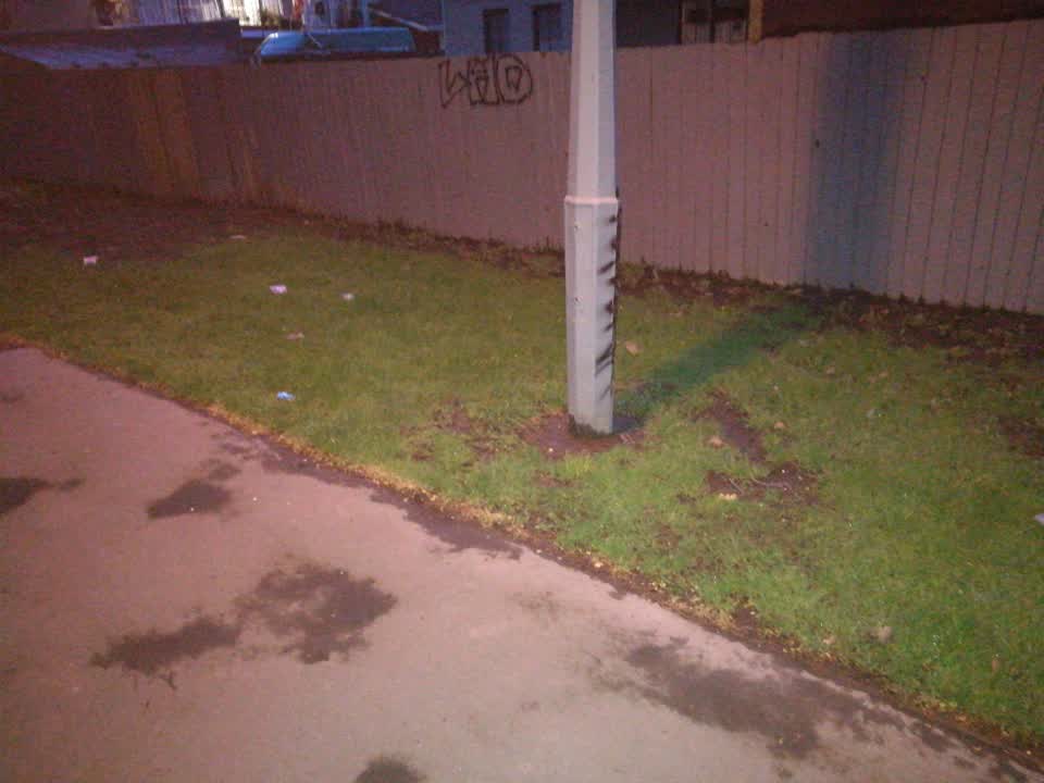 The photograph attached to this graffiti report