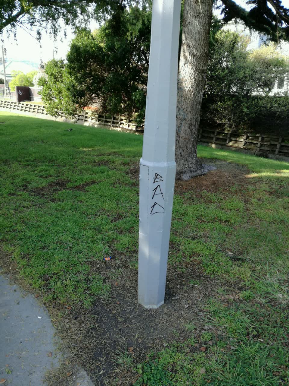 The photograph attached to this graffiti report