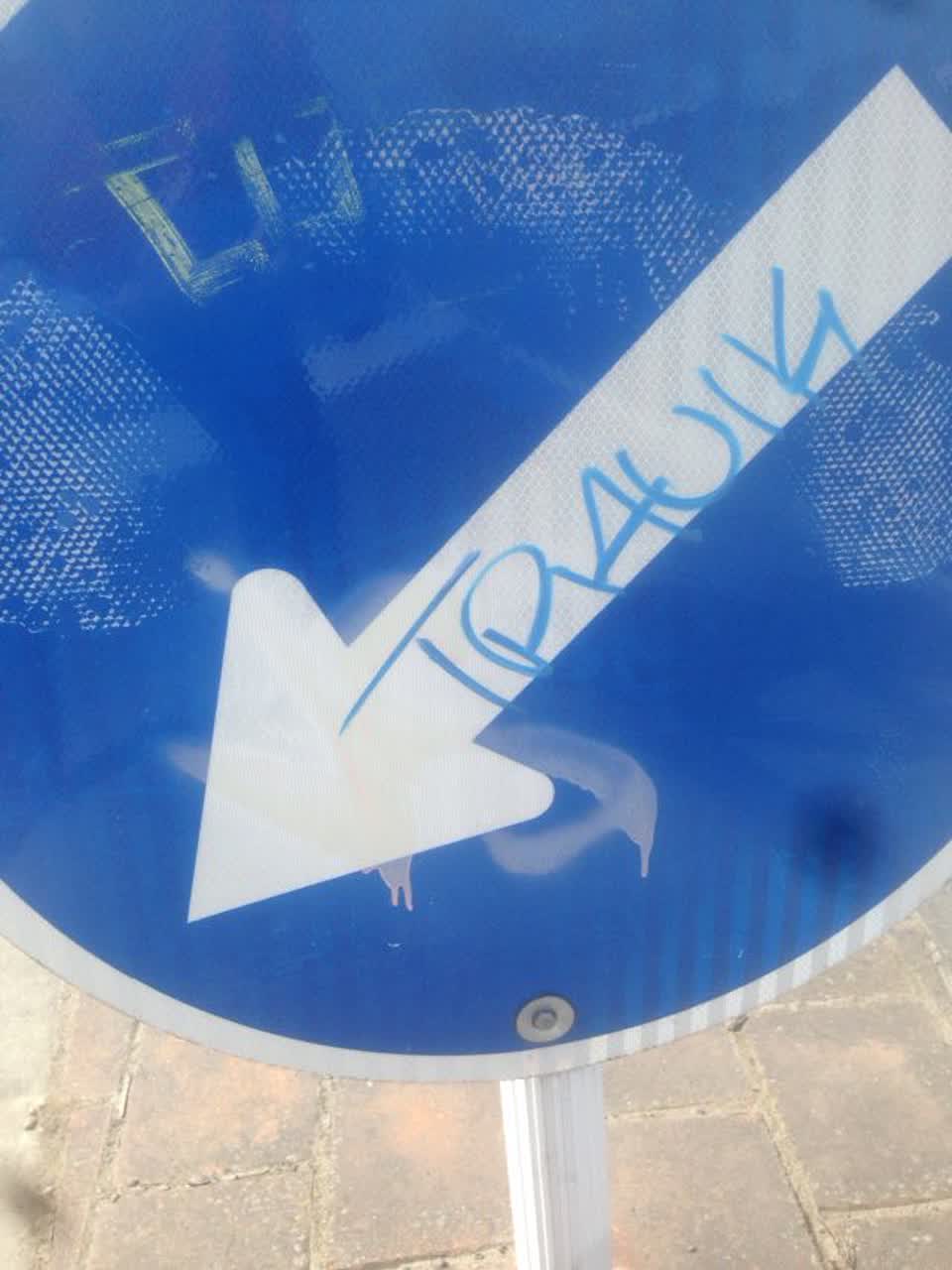 The photograph attached to this graffiti report