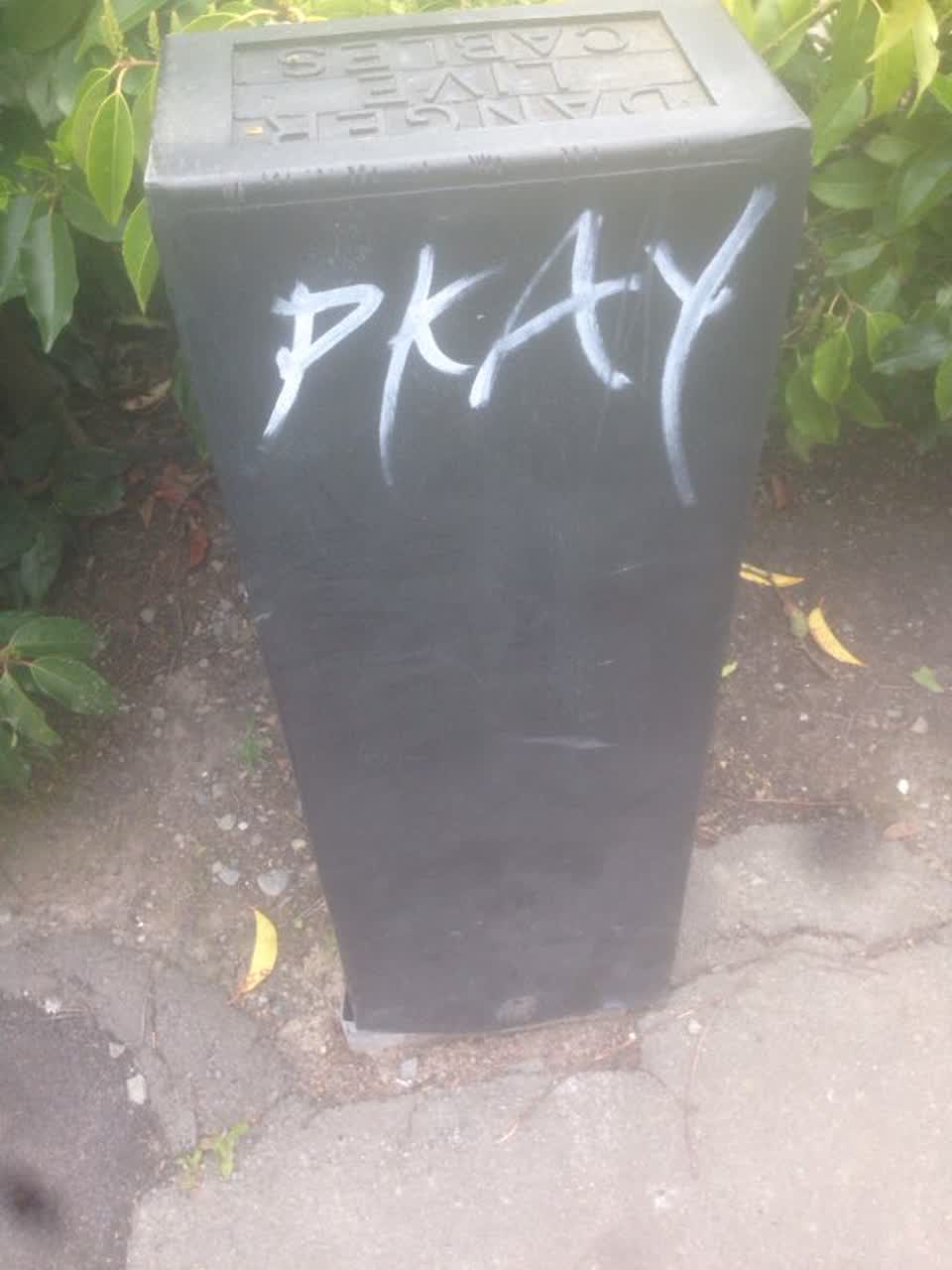 The photograph attached to this graffiti report