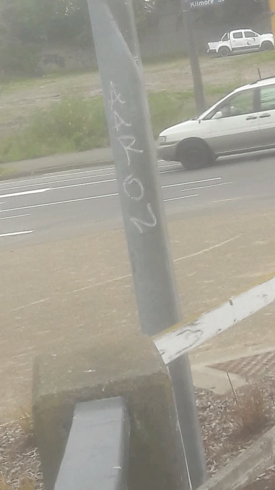 The photograph attached to this graffiti report
