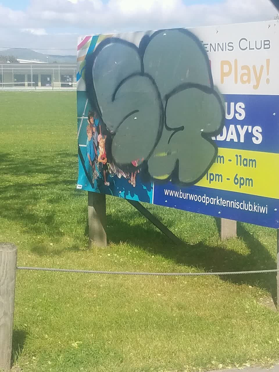 The photograph attached to this graffiti report