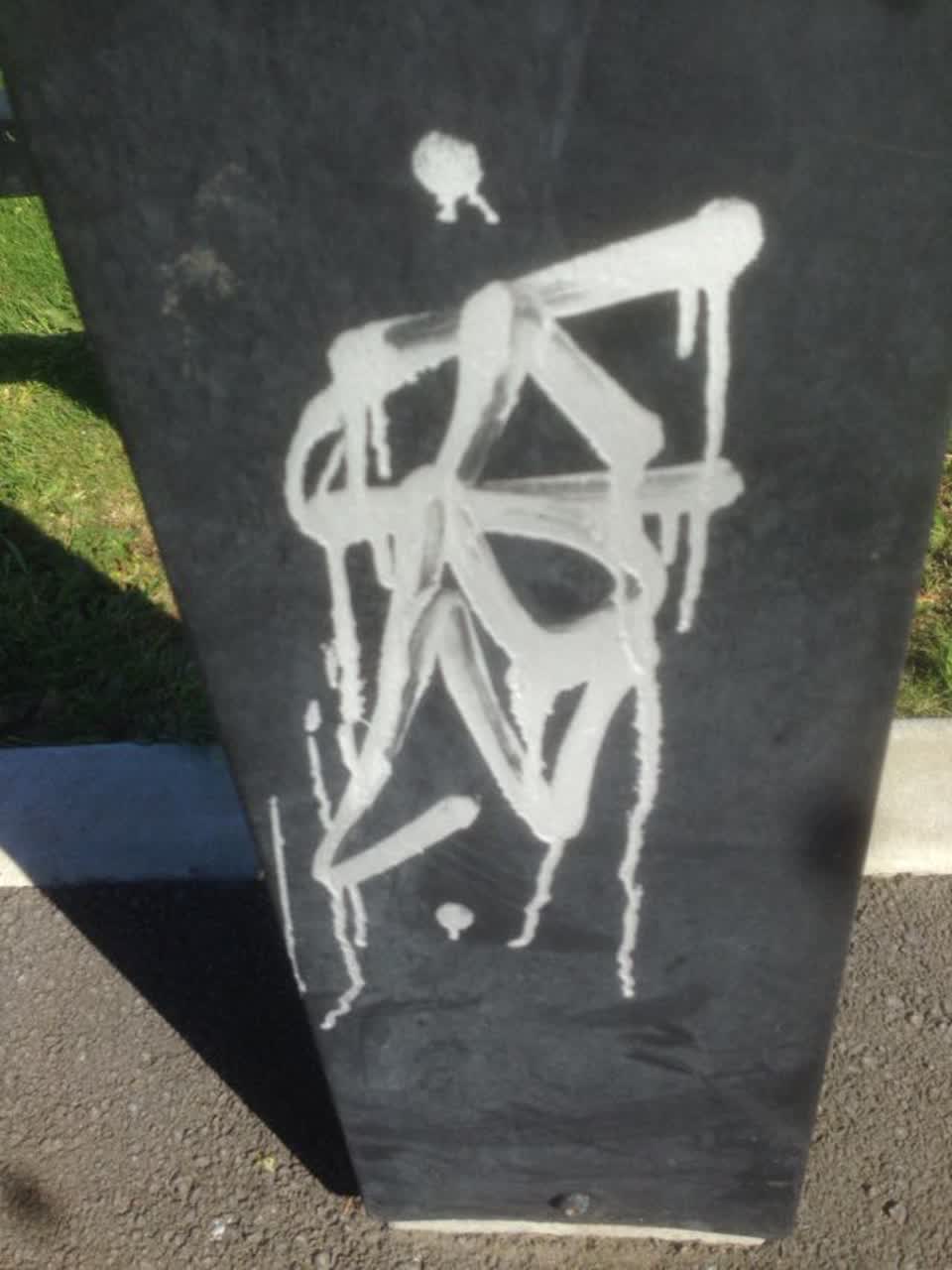 The photograph attached to this graffiti report