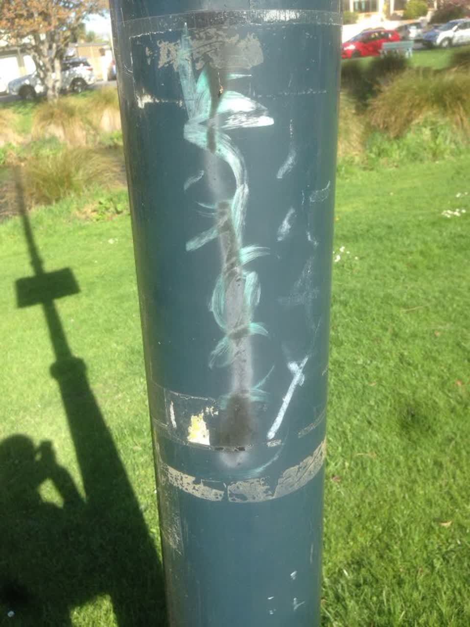 The photograph attached to this graffiti report