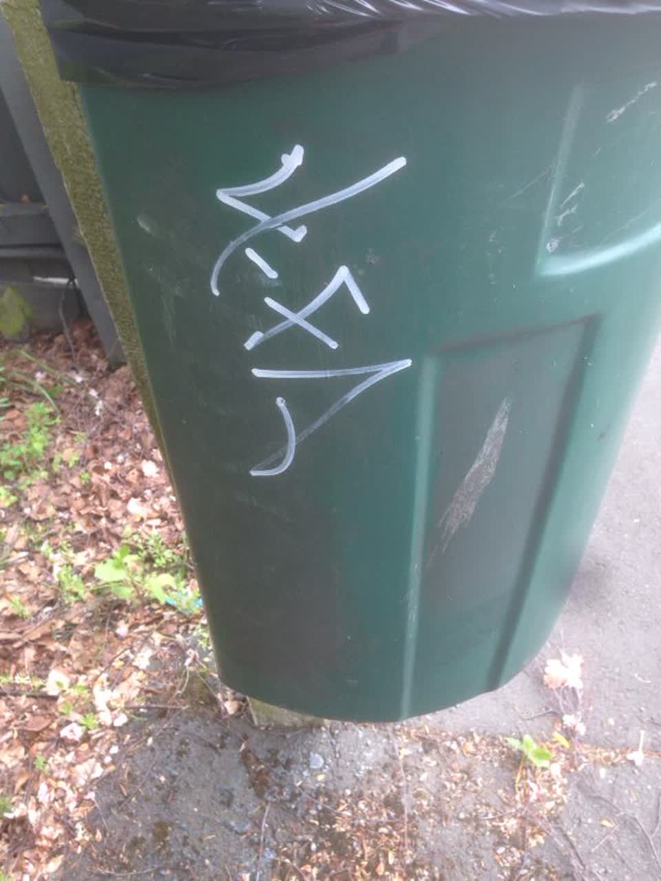 The photograph attached to this graffiti report