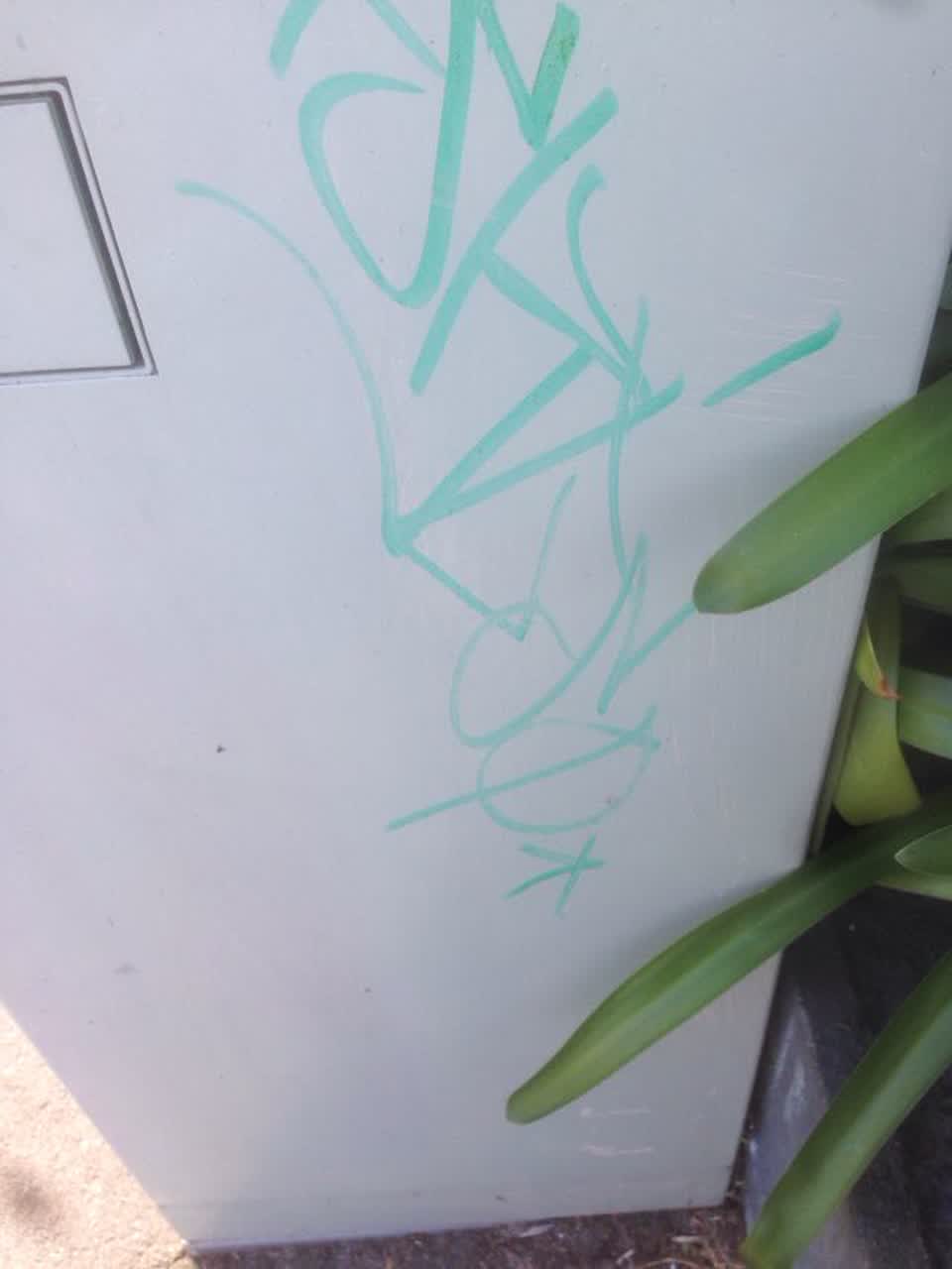 The photograph attached to this graffiti report