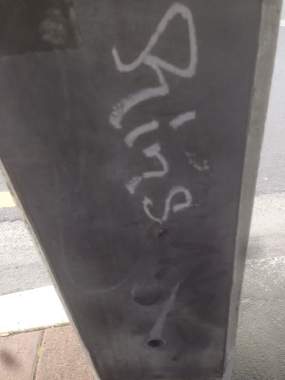 The photograph attached to this graffiti report