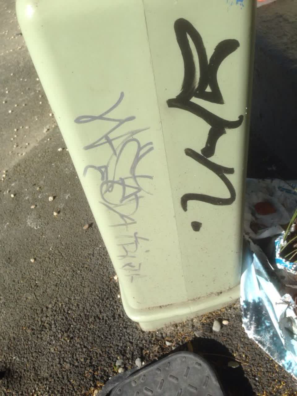 The photograph attached to this graffiti report