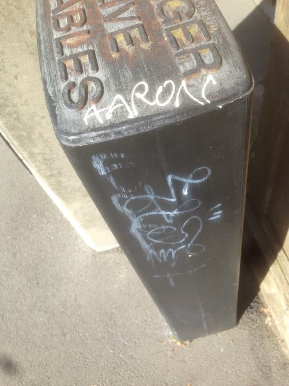 The photograph attached to this graffiti report