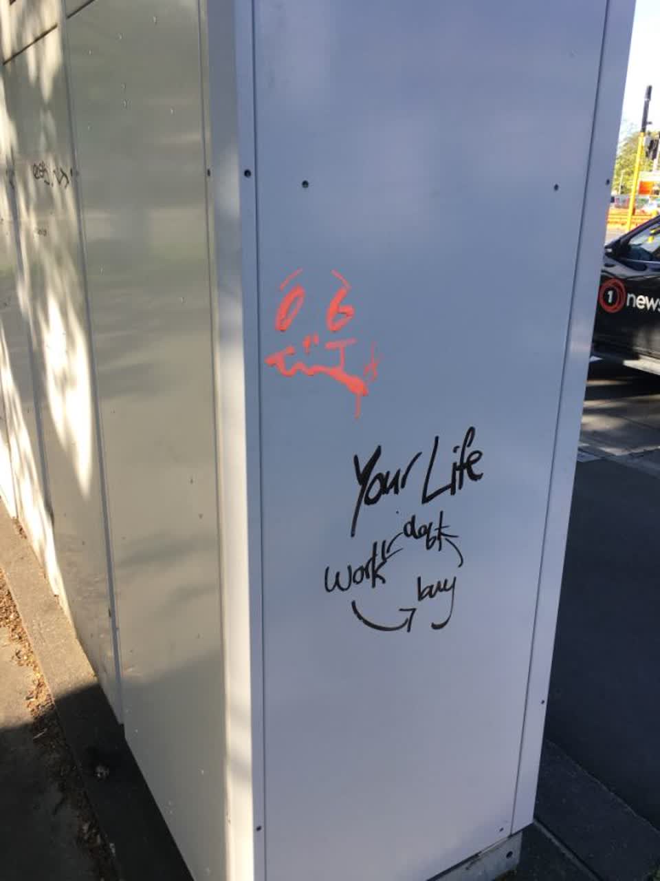 The photograph attached to this graffiti report