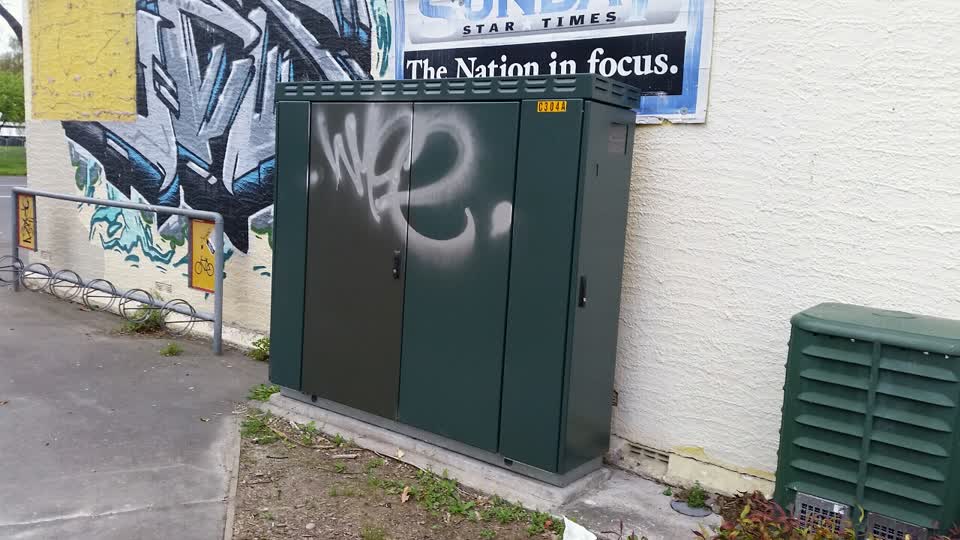 The photograph attached to this graffiti report
