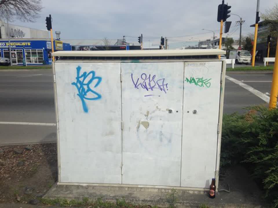 The photograph attached to this graffiti report