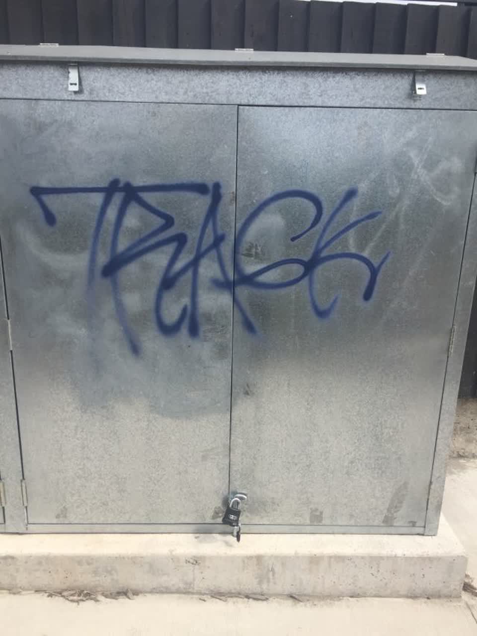 The photograph attached to this graffiti report