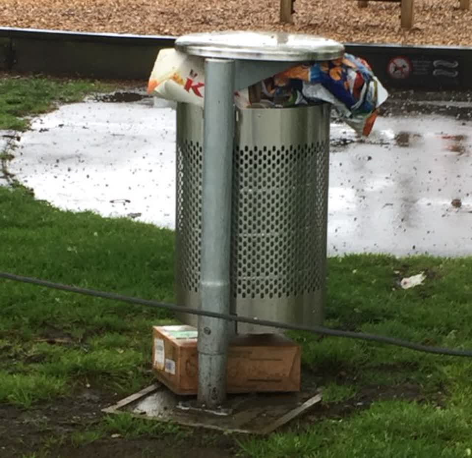 The photograph attached to this rubbish/recycling report