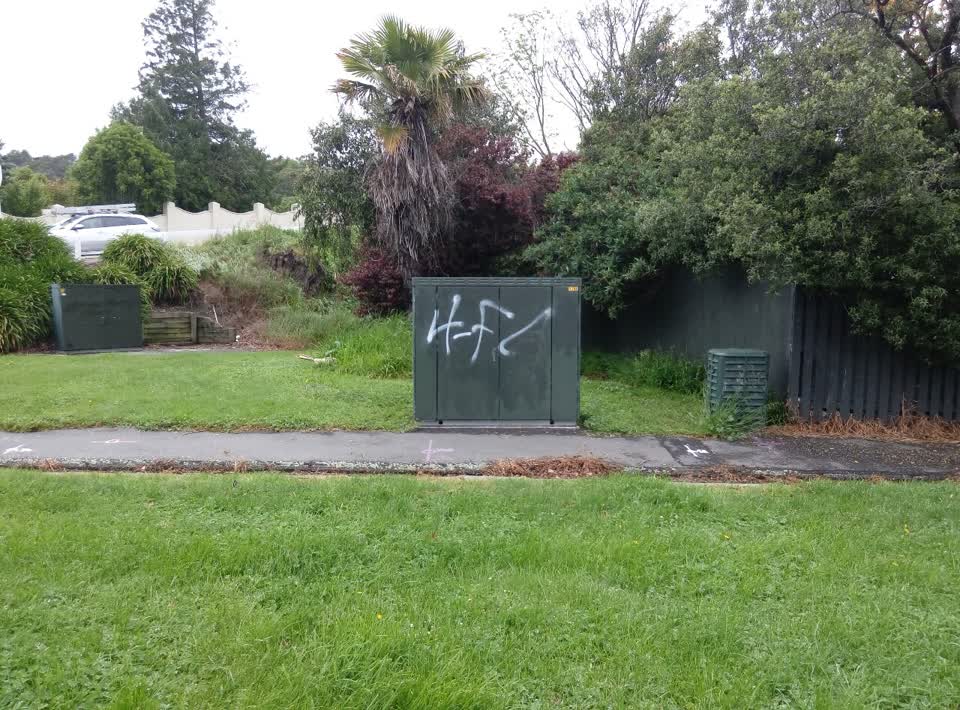 The photograph attached to this graffiti report