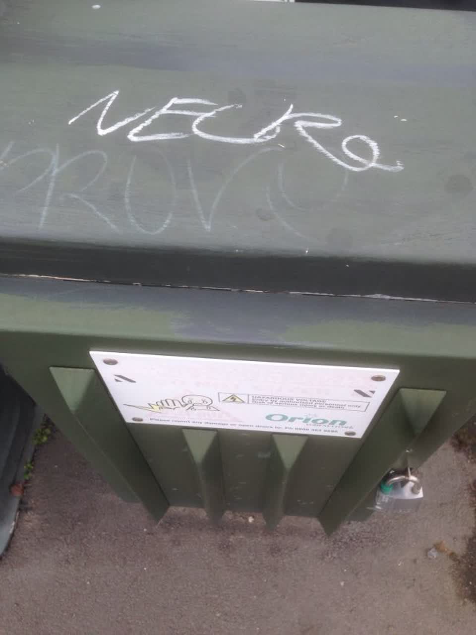 The photograph attached to this graffiti report