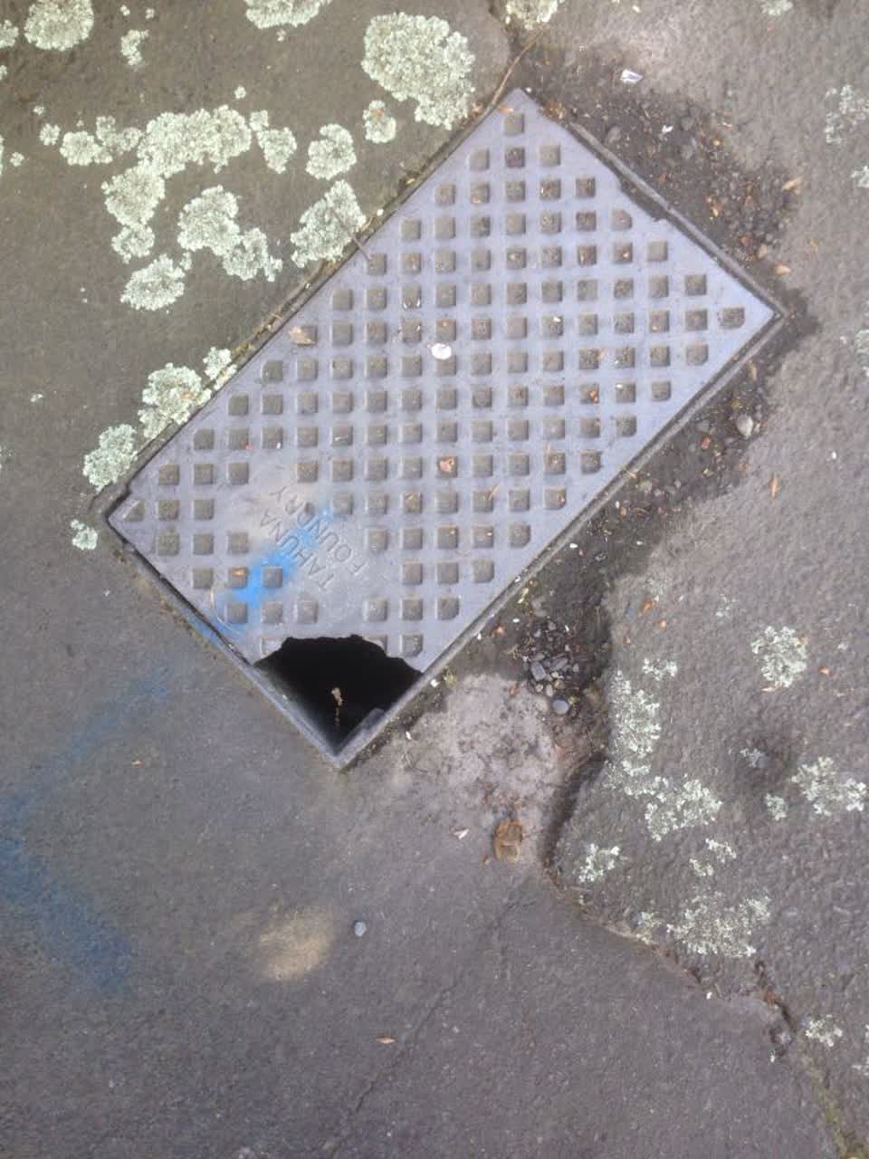 The photograph attached to this roading/streets report
