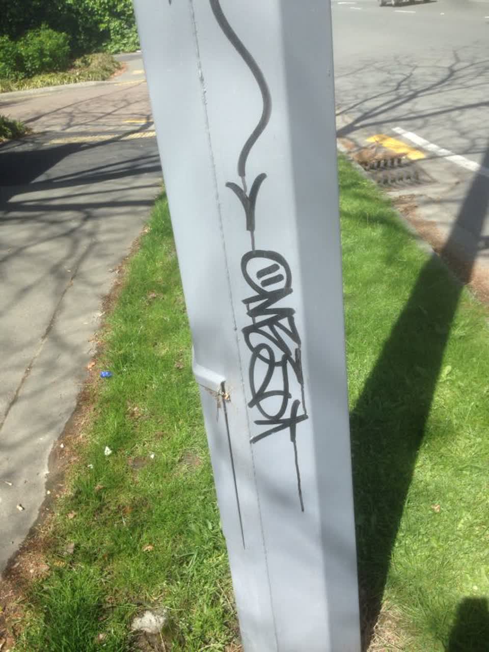 The photograph attached to this graffiti report