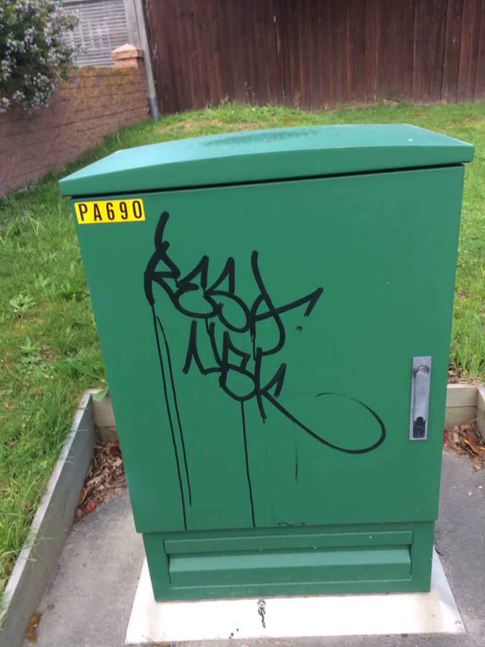 The photograph attached to this graffiti report