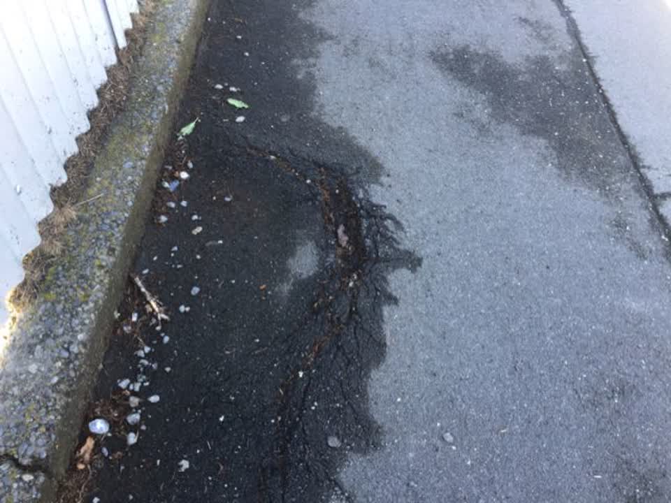 The photograph attached to this roading/streets report