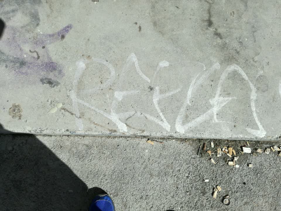 The photograph attached to this graffiti report