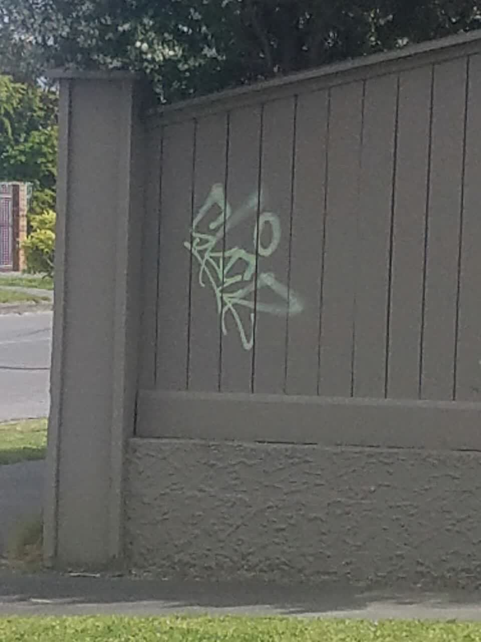 The photograph attached to this graffiti report