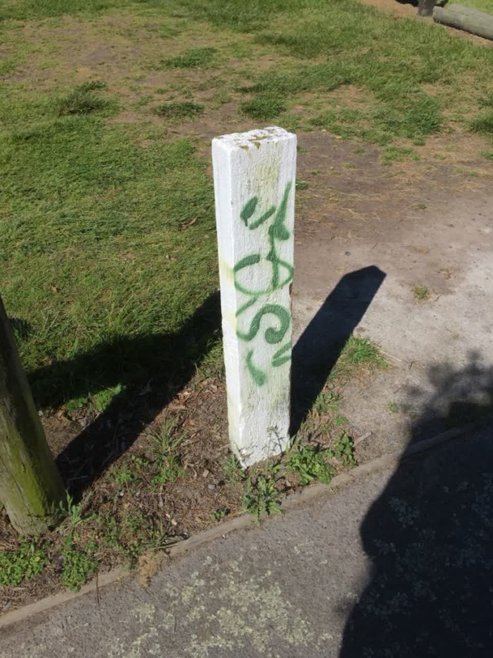 The photograph attached to this graffiti report