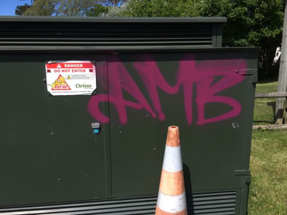 The photograph attached to this graffiti report