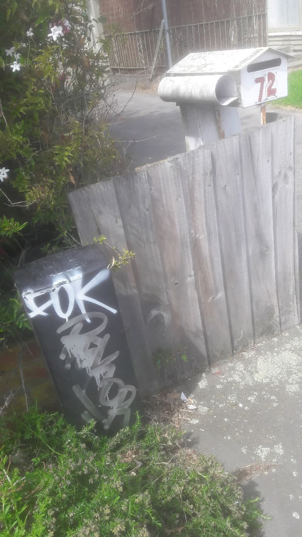The photograph attached to this graffiti report