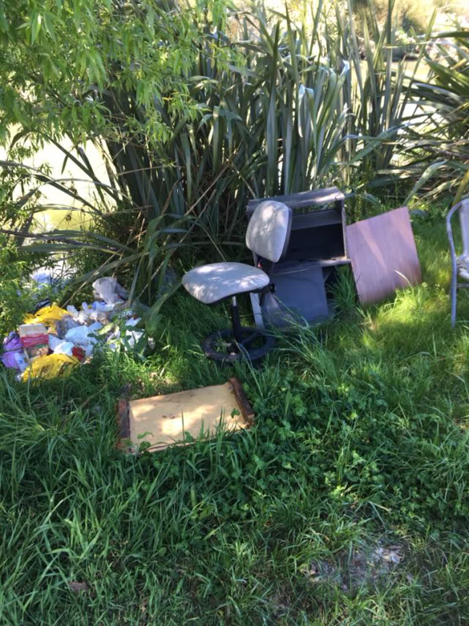 The photograph attached to this rubbish/recycling report