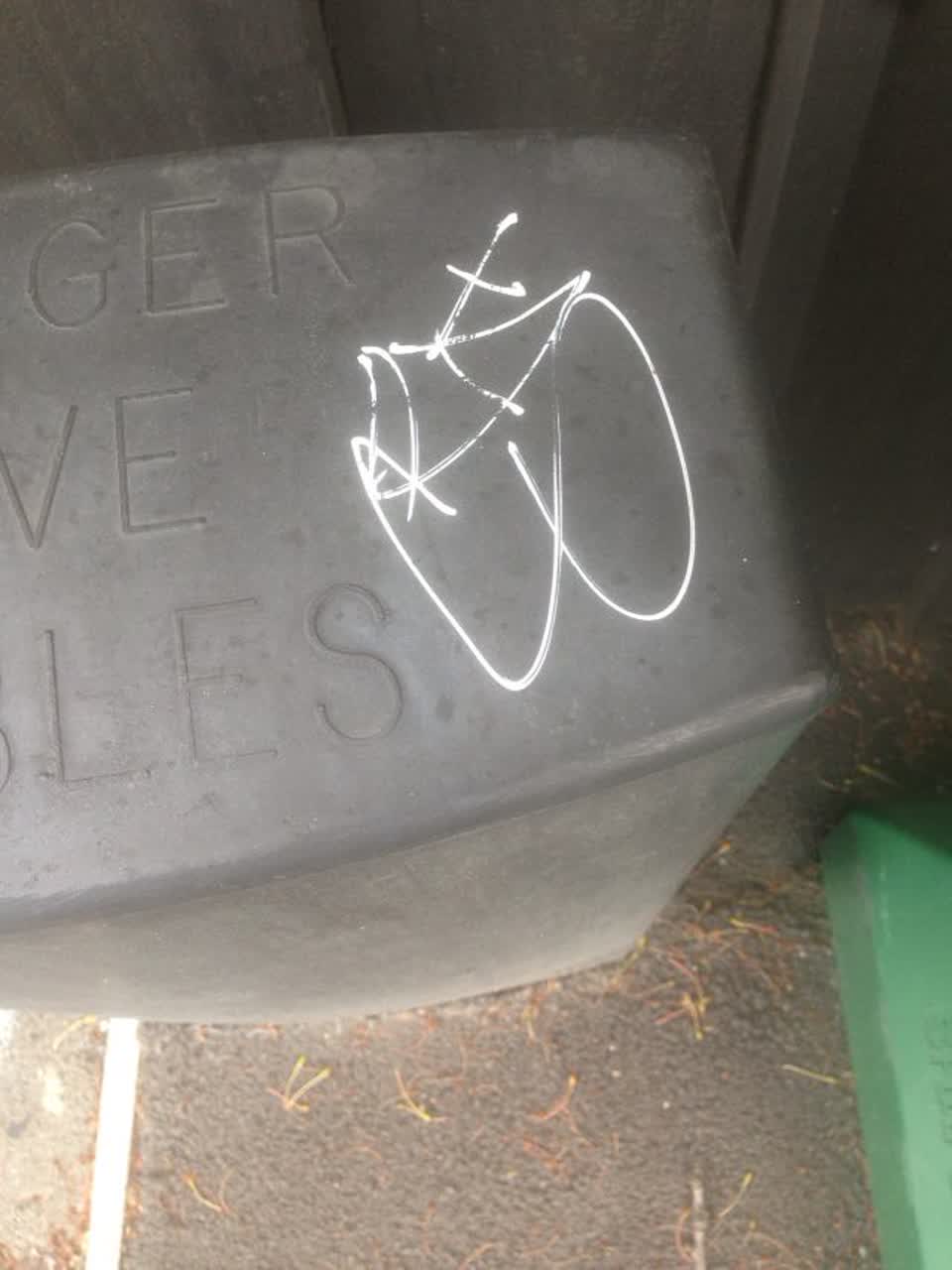 The photograph attached to this graffiti report