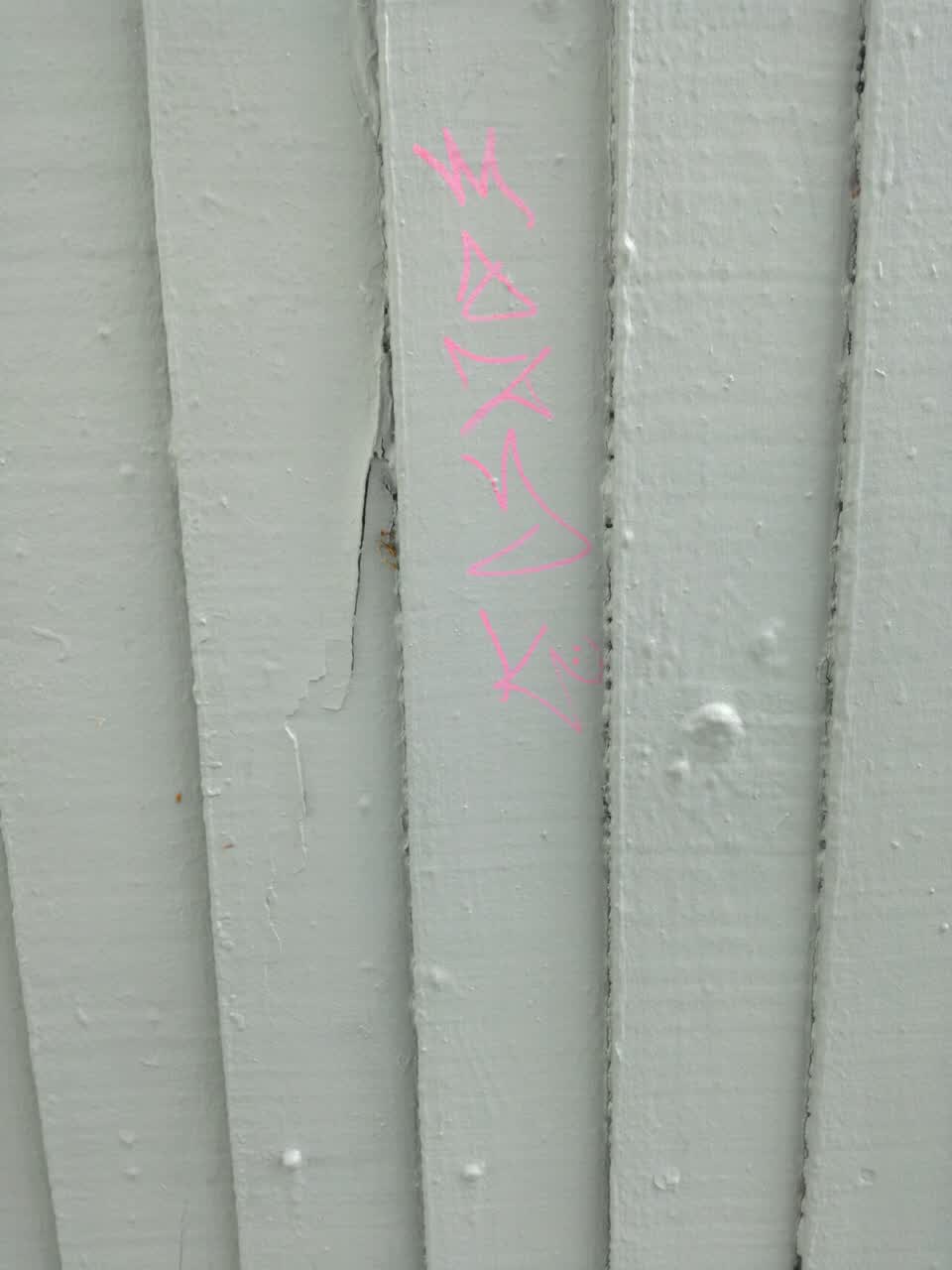 The photograph attached to this graffiti report