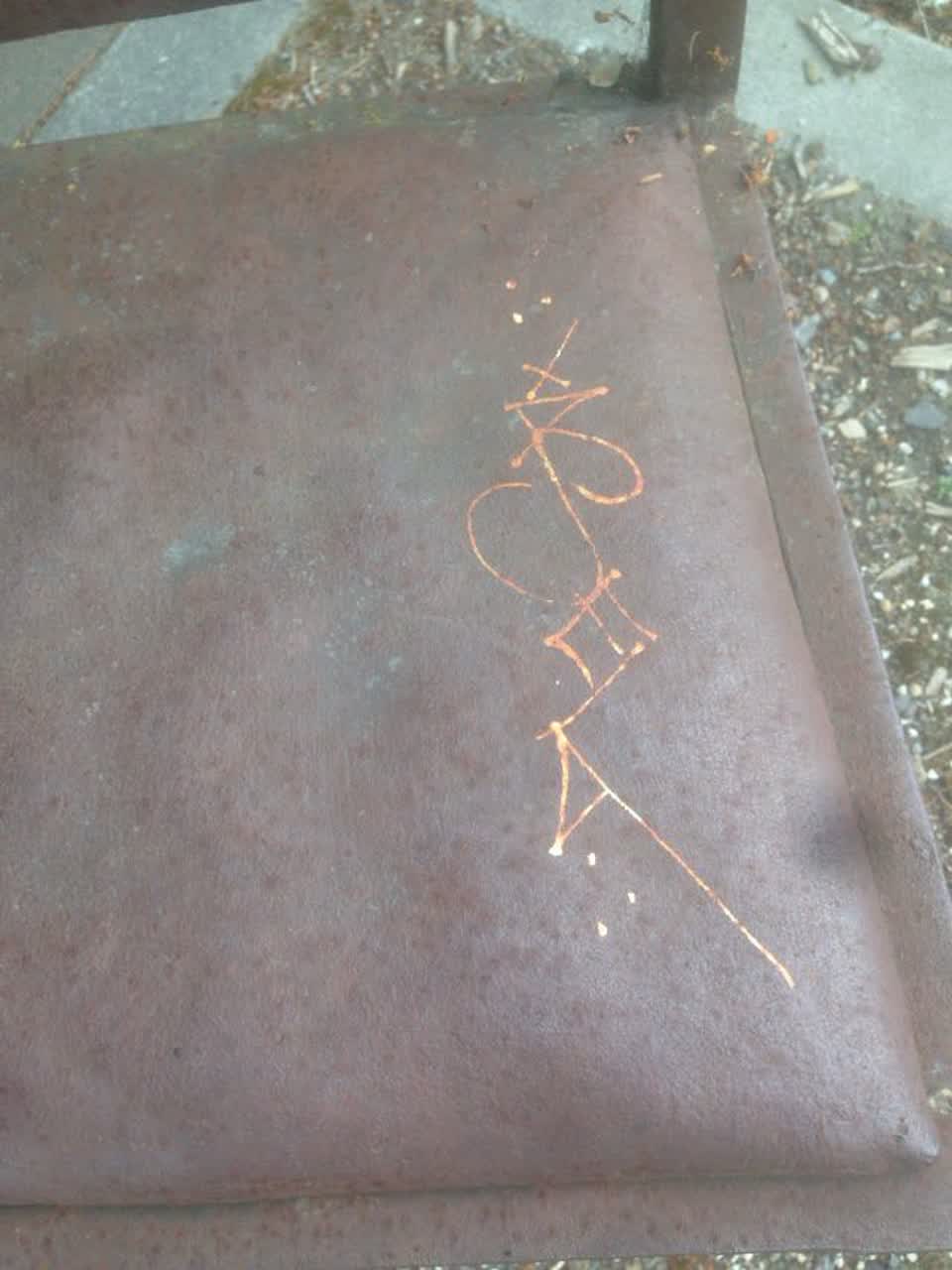 The photograph attached to this graffiti report