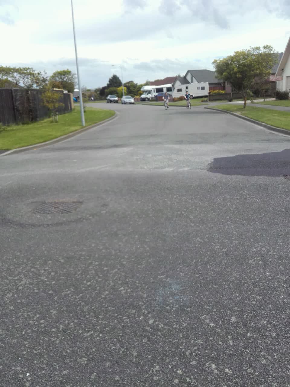 The photograph attached to this roading/streets report