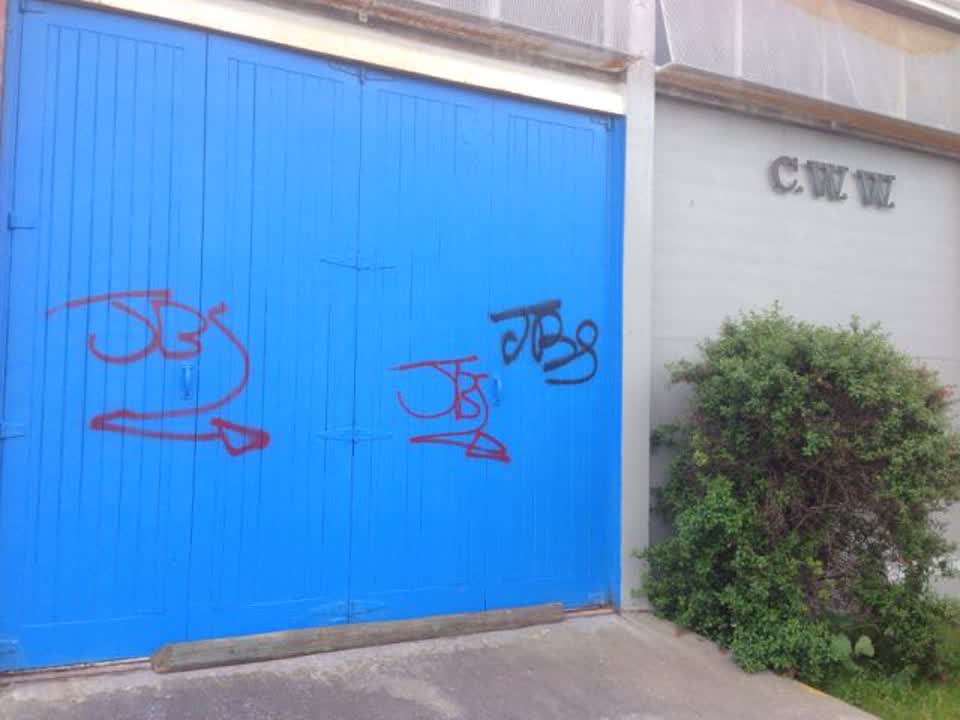 The photograph attached to this graffiti report