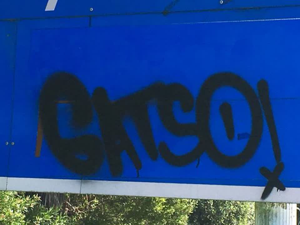 The photograph attached to this graffiti report
